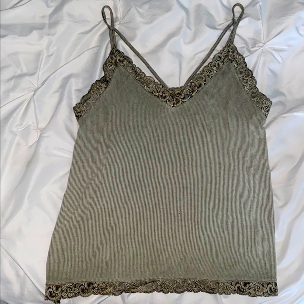 Camo green top